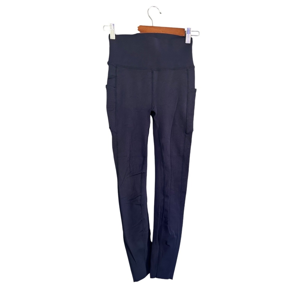 Fabletics High Waisted Sculpt Knit Navy Blue Size Small